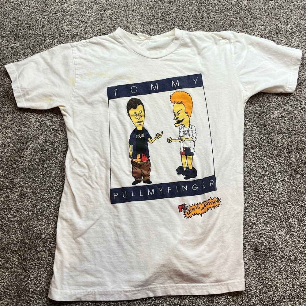 Vintage Beavis and Butt Head  T Shirt Men Size Medium Tommy Pull My Finger 90s